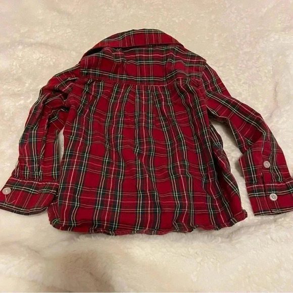 Cherokee‎ 4T red plaid button down long sleeve shirt - Picture 3 of 3